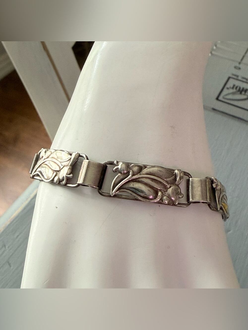 John Lauritzen  Denmark 925 Sterling Silver Tulip Flowers Bracelet